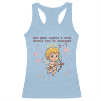 67 Valentine Meme Racerback Tank Top Funny Six Seven Cupid Saying - Wonder Print Shop