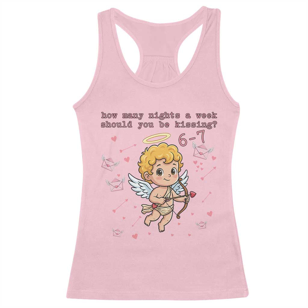 67 Valentine Meme Racerback Tank Top Funny Six Seven Cupid Saying - Wonder Print Shop