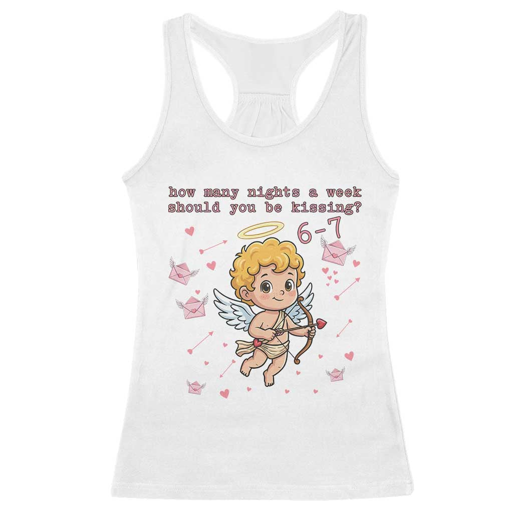 67 Valentine Meme Racerback Tank Top Funny Six Seven Cupid Saying - Wonder Print Shop