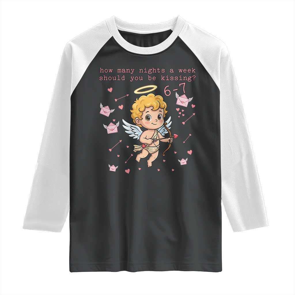 67 Valentine Meme Raglan Shirt Funny Six Seven Cupid Saying - Wonder Print Shop