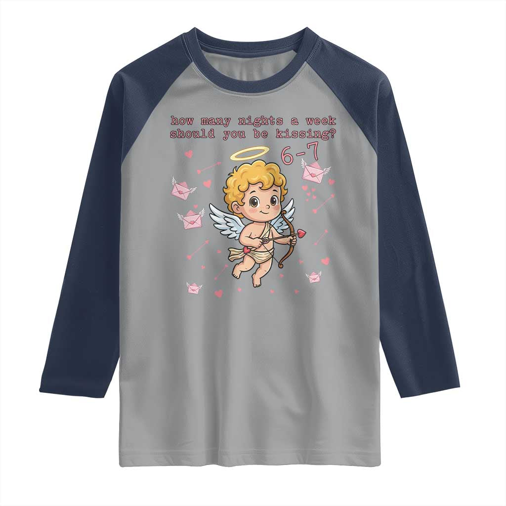 67 Valentine Meme Raglan Shirt Funny Six Seven Cupid Saying - Wonder Print Shop