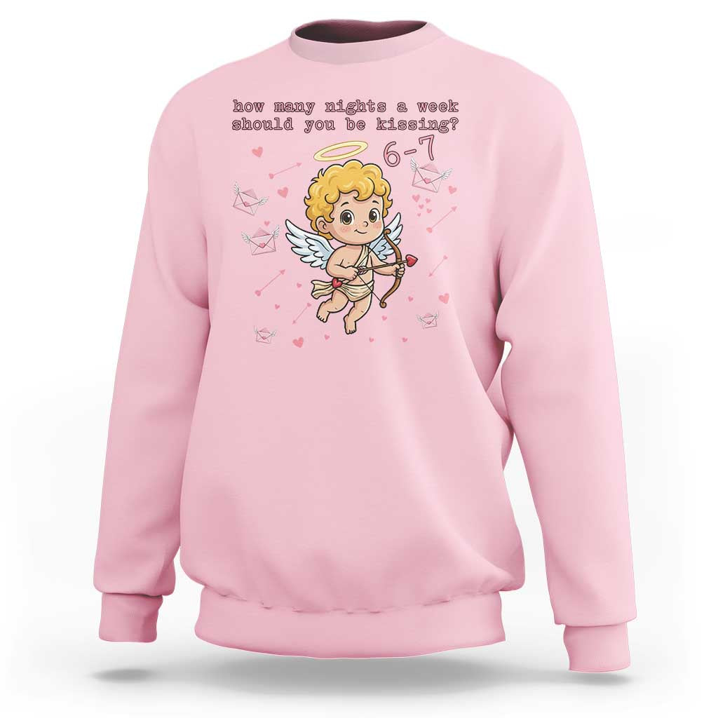 67 Valentine Meme Sweatshirt Funny Six Seven Cupid Saying - Wonder Print Shop