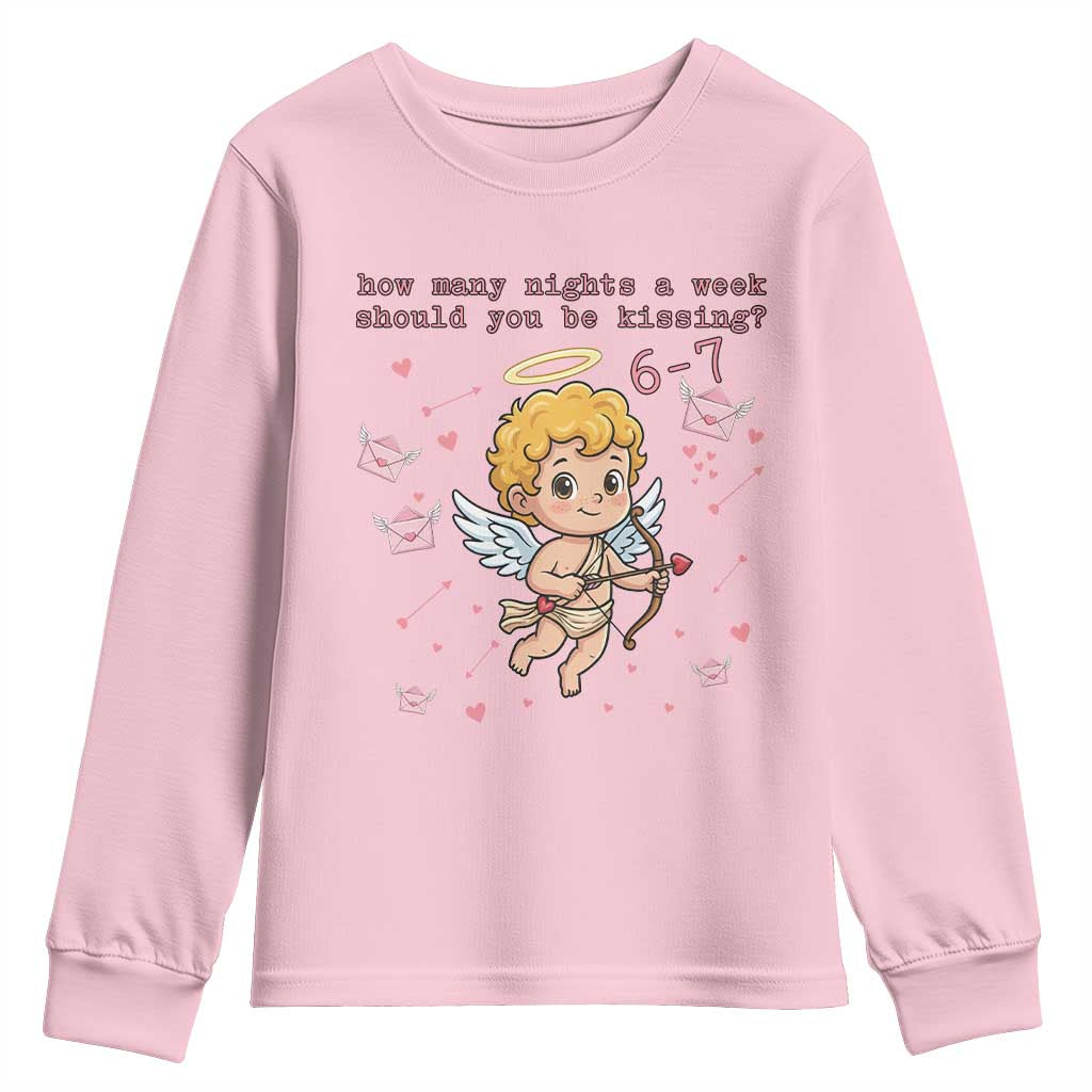 67 Valentine Meme Youth Sweatshirt Funny Six Seven Cupid Saying - Wonder Print Shop