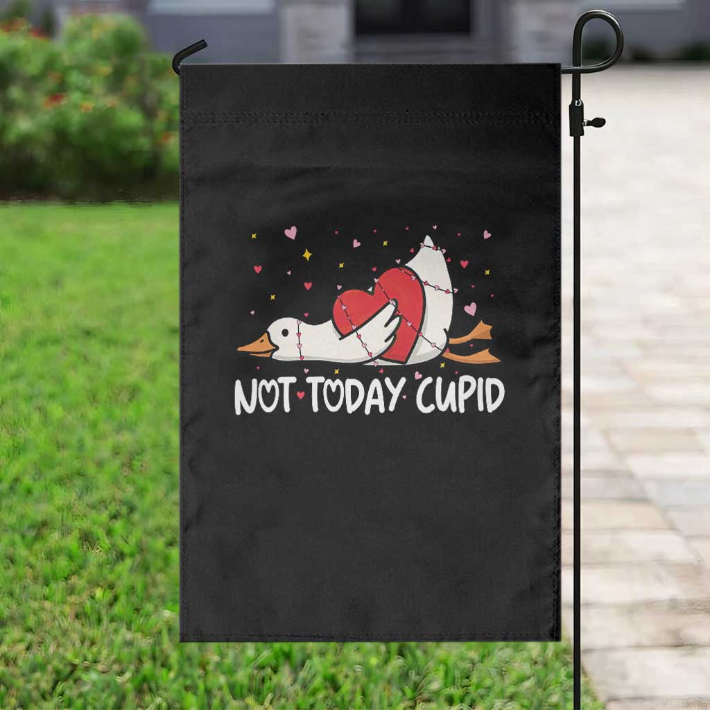 Silly Goose Valentine Garden Flag Not Today Cupid - Wonder Print Shop
