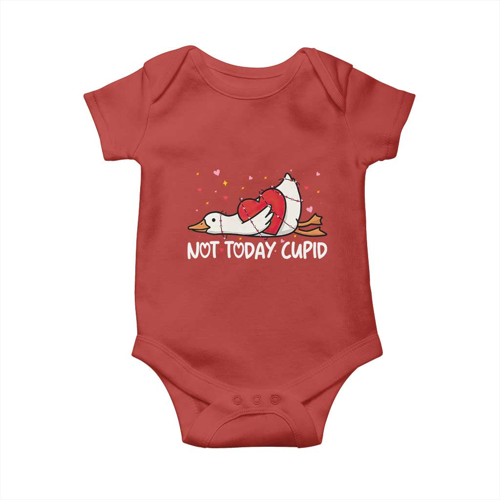 Silly Goose Valentine Baby Onesie Not Today Cupid - Wonder Print Shop