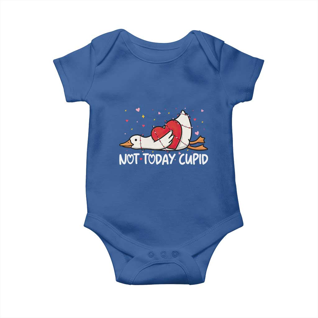 Silly Goose Valentine Baby Onesie Not Today Cupid - Wonder Print Shop