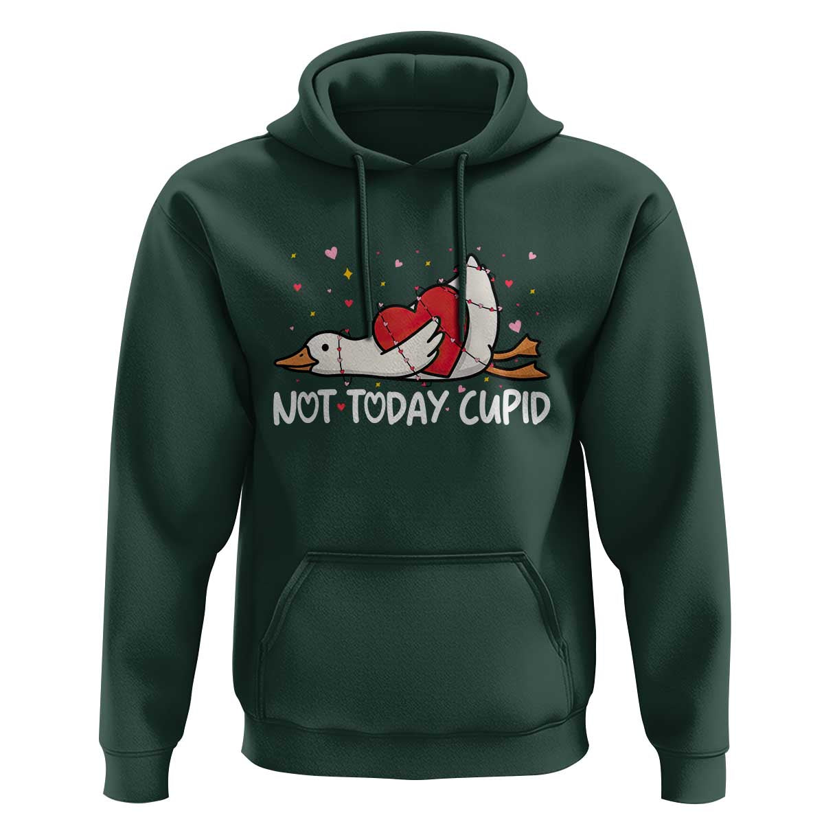 Silly Goose Valentine Hoodie Not Today Cupid - Wonder Print Shop