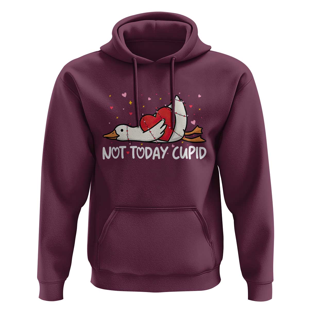 Silly Goose Valentine Hoodie Not Today Cupid - Wonder Print Shop