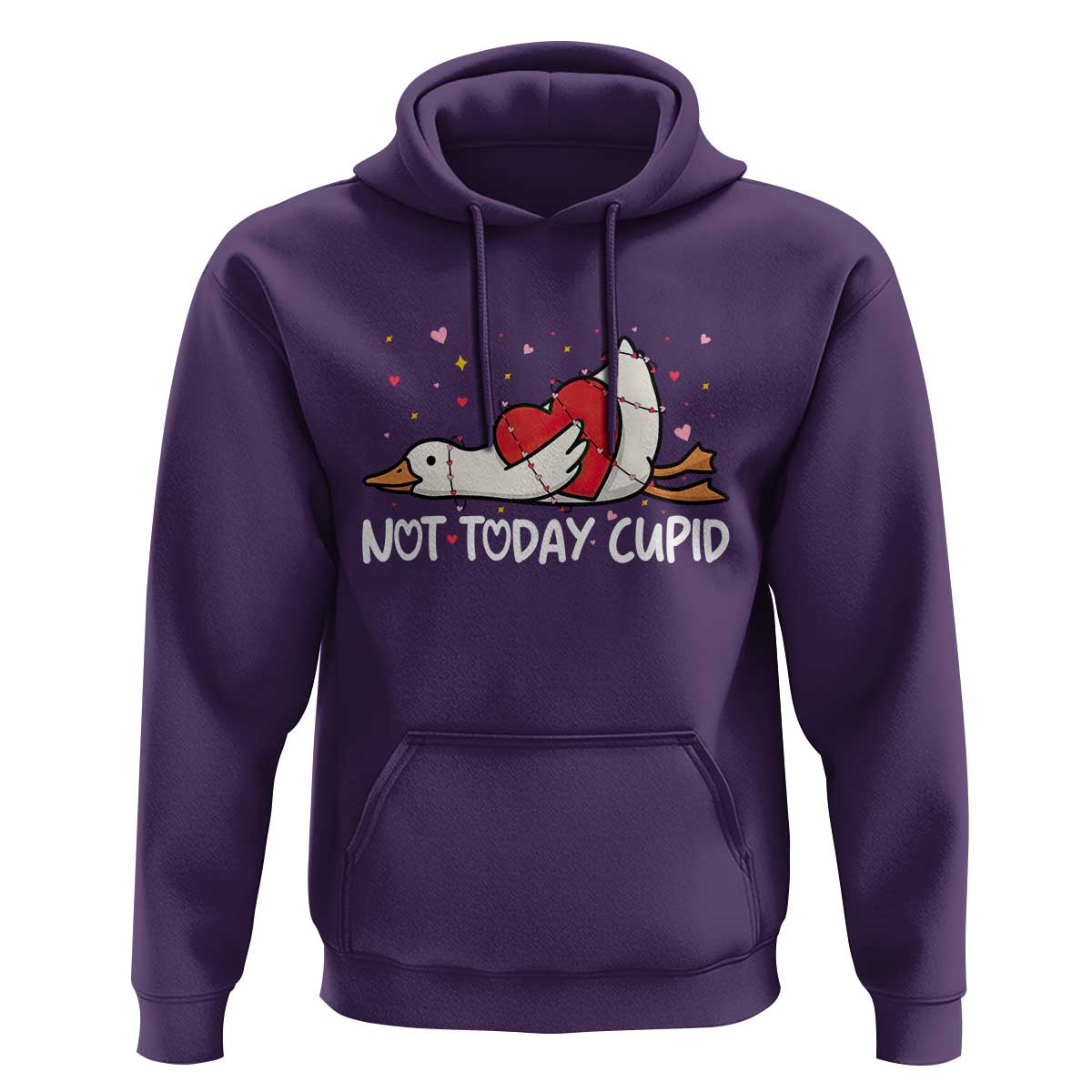 Silly Goose Valentine Hoodie Not Today Cupid - Wonder Print Shop