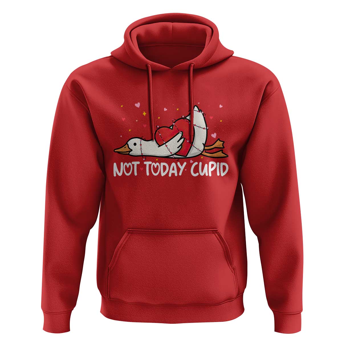 Silly Goose Valentine Hoodie Not Today Cupid - Wonder Print Shop