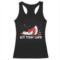 Silly Goose Valentine Racerback Tank Top Not Today Cupid - Wonder Print Shop