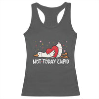 Silly Goose Valentine Racerback Tank Top Not Today Cupid - Wonder Print Shop