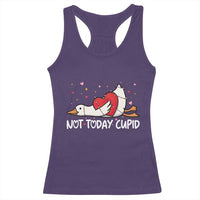 Silly Goose Valentine Racerback Tank Top Not Today Cupid - Wonder Print Shop