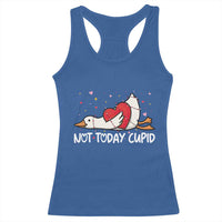 Silly Goose Valentine Racerback Tank Top Not Today Cupid - Wonder Print Shop