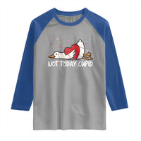 Silly Goose Valentine Raglan Shirt Not Today Cupid - Wonder Print Shop