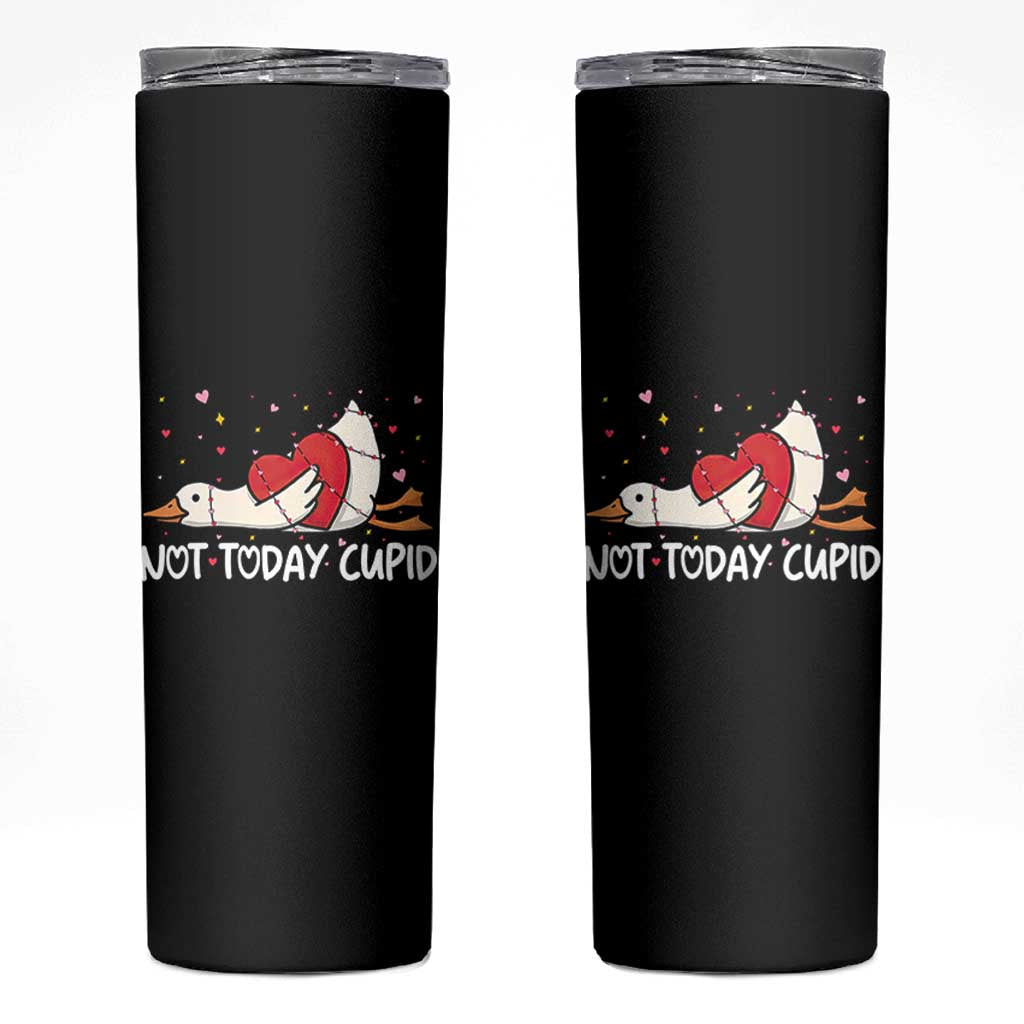 Silly Goose Valentine Skinny Tumbler Not Today Cupid - Wonder Print Shop