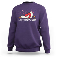 Silly Goose Valentine Sweatshirt Not Today Cupid - Wonder Print Shop