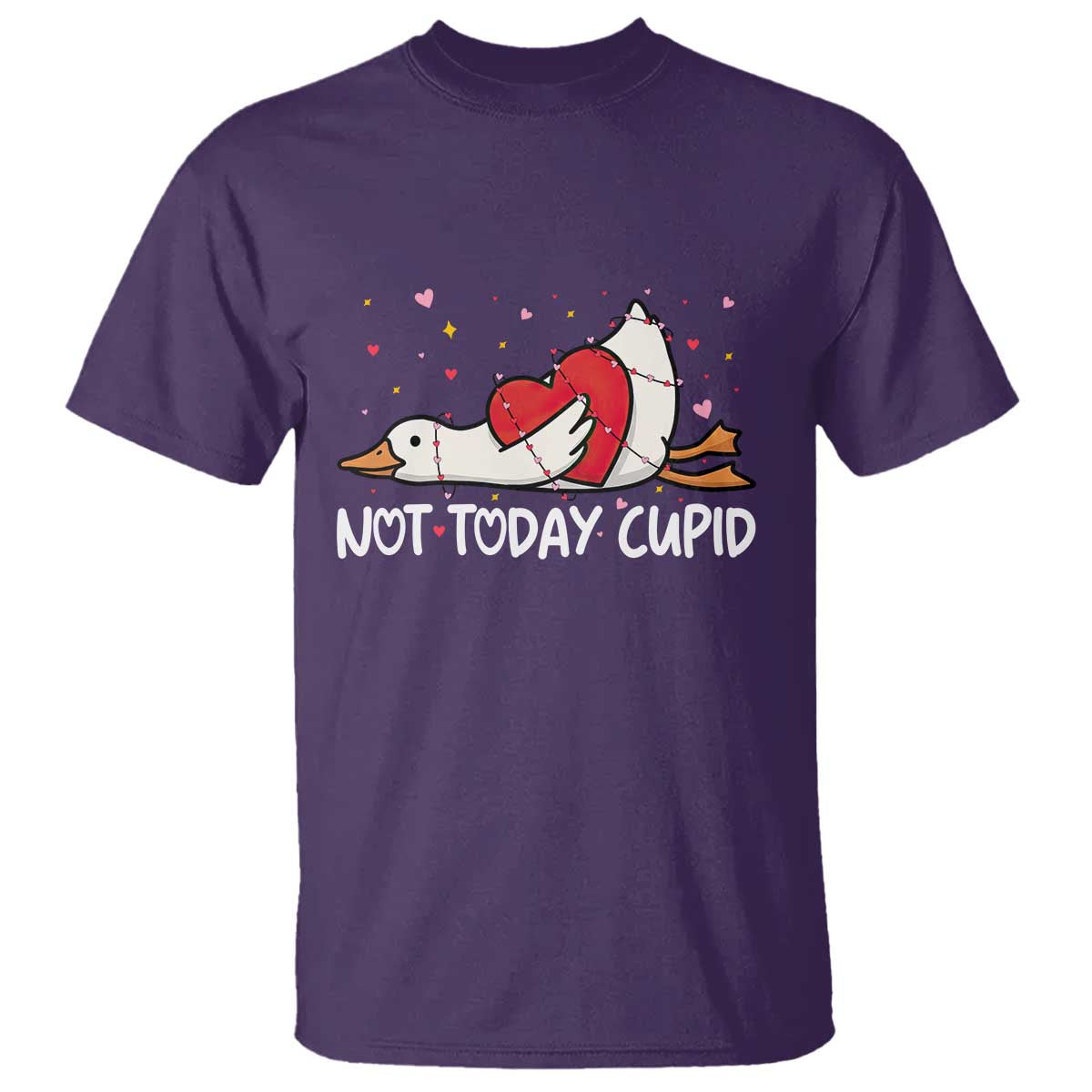 Silly Goose Valentine T Shirt Not Today Cupid - Wonder Print Shop