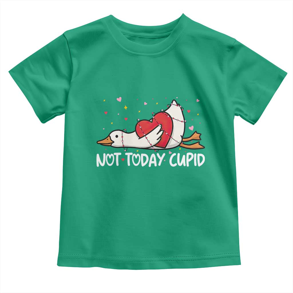 Silly Goose Valentine Toddler T Shirt Not Today Cupid - Wonder Print Shop