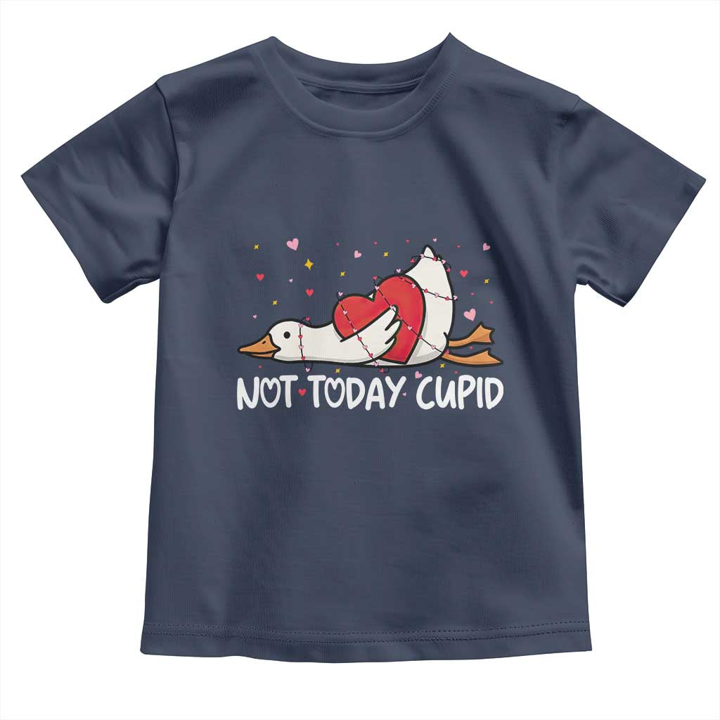Silly Goose Valentine Toddler T Shirt Not Today Cupid - Wonder Print Shop