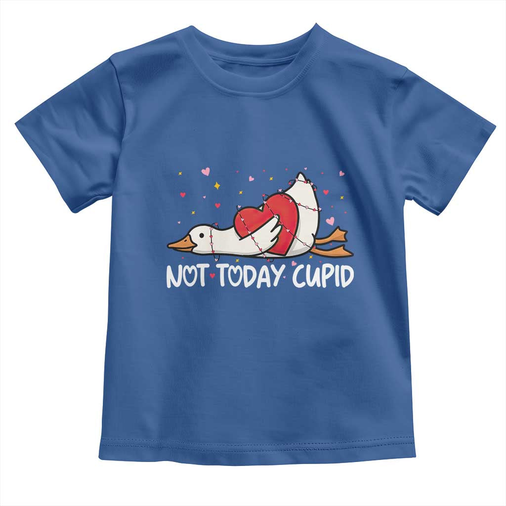 Silly Goose Valentine Toddler T Shirt Not Today Cupid - Wonder Print Shop