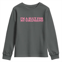 Funny Boyfriend Valentine Youth Sweatshirt Im A Slut For My Girlfriend - Wonder Print Shop