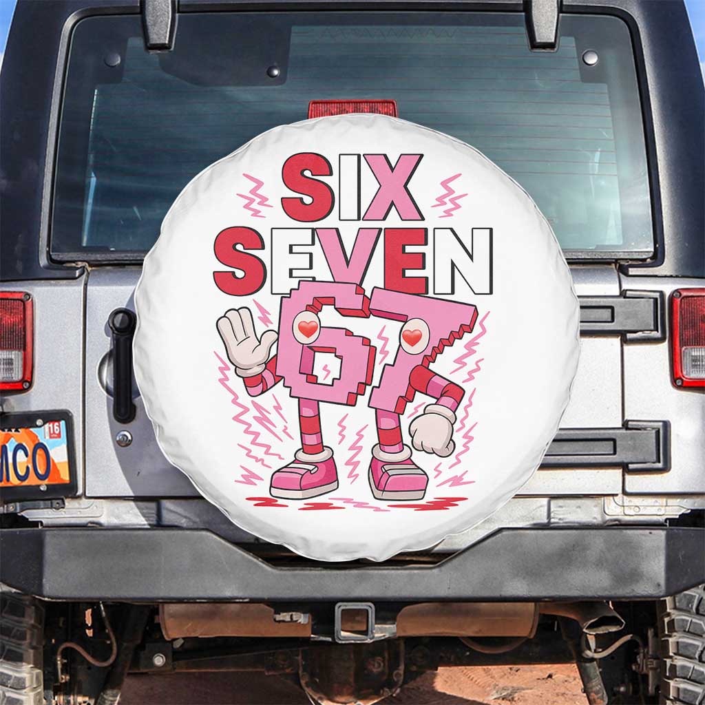 67 Valentines Spare Tire Cover Funny Six Seven Brainrot Meme