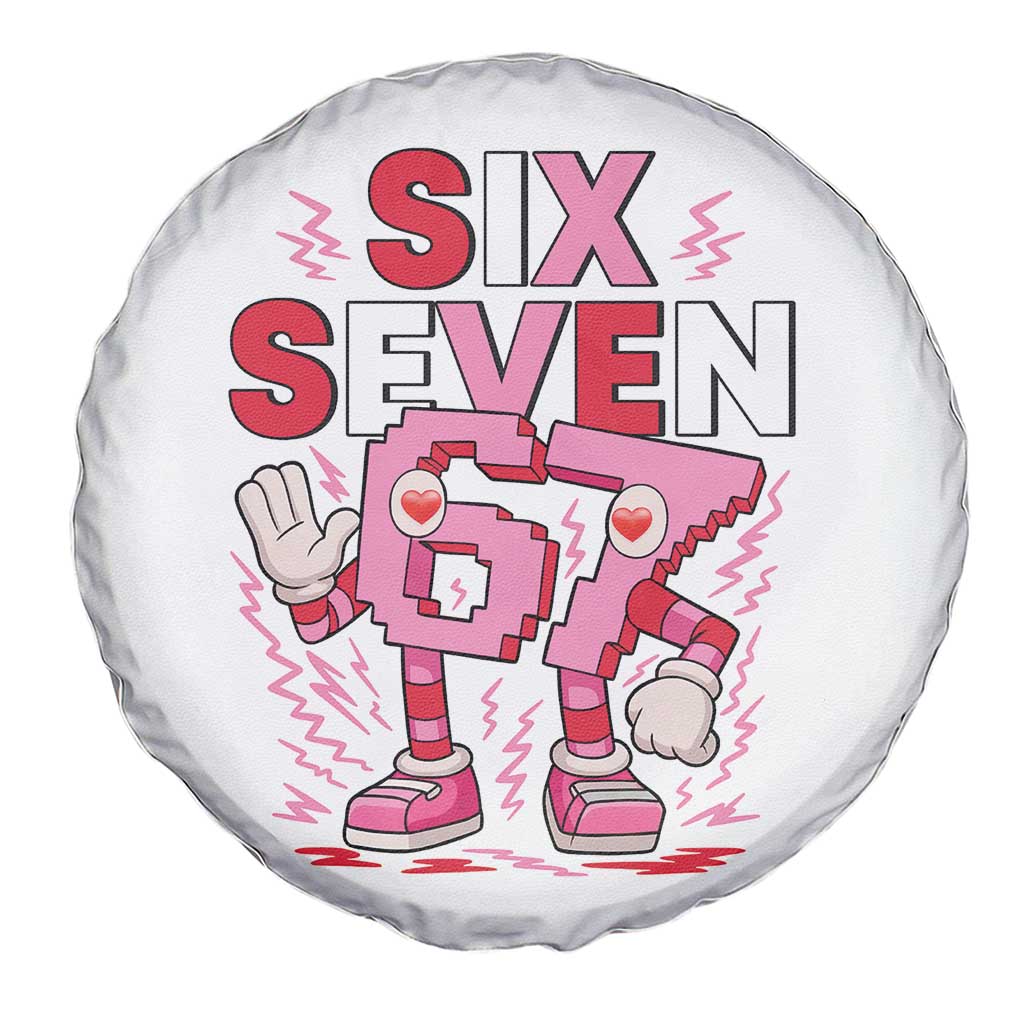 67 Valentines Spare Tire Cover Funny Six Seven Brainrot Meme