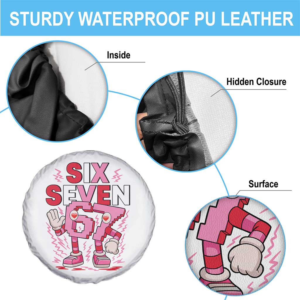 67 Valentines Spare Tire Cover Funny Six Seven Brainrot Meme