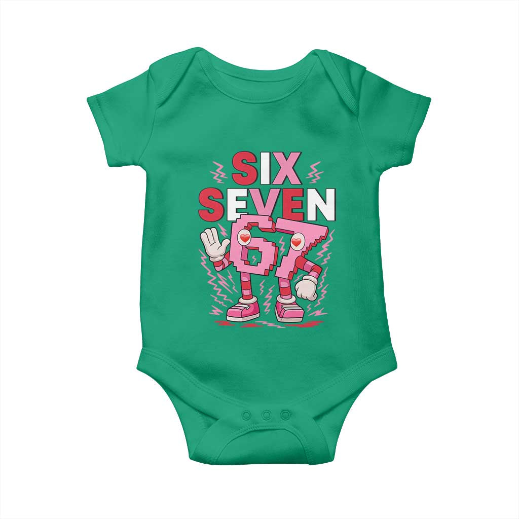 67 Valentines Baby Onesie Funny Six Seven Brainrot Meme