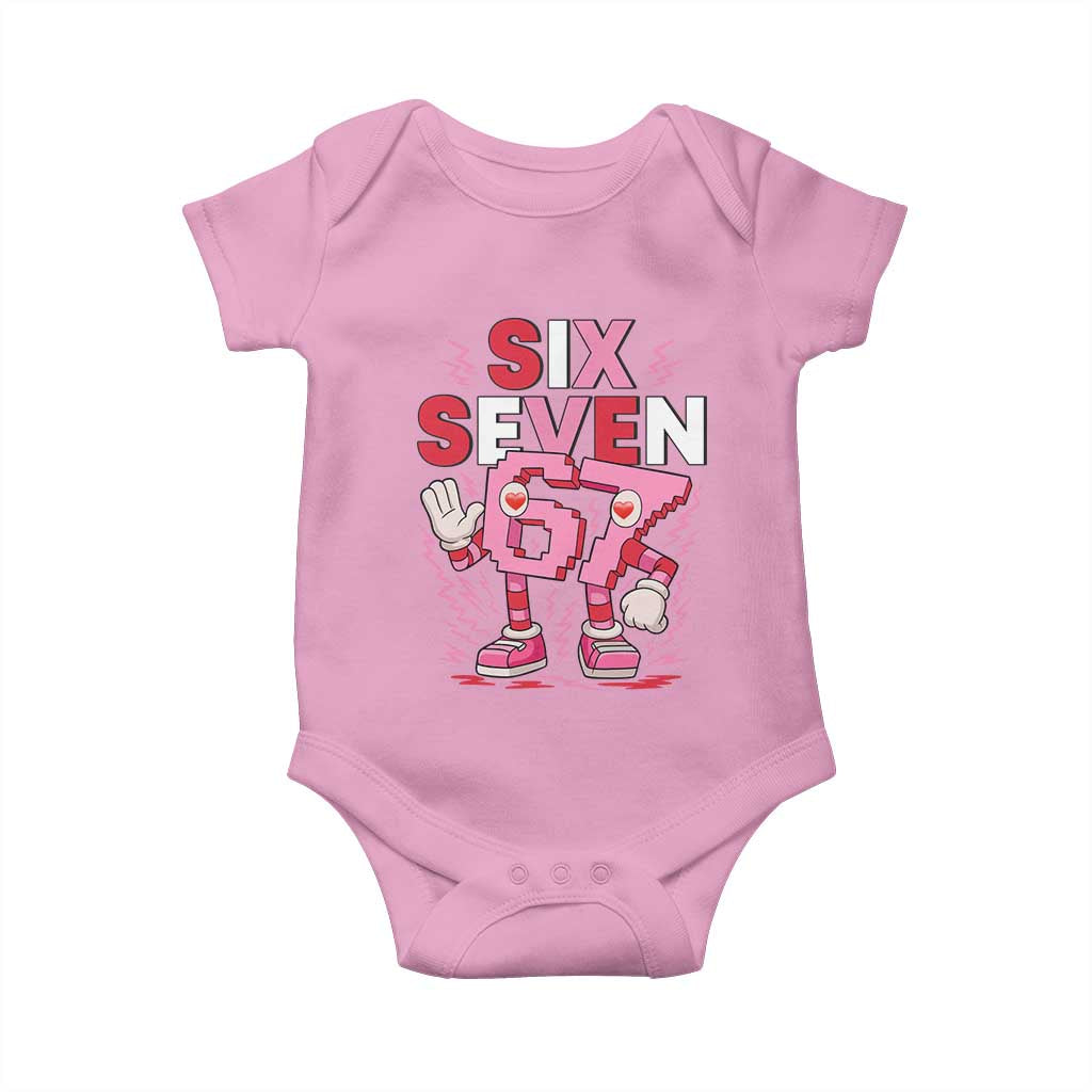 67 Valentines Baby Onesie Funny Six Seven Brainrot Meme