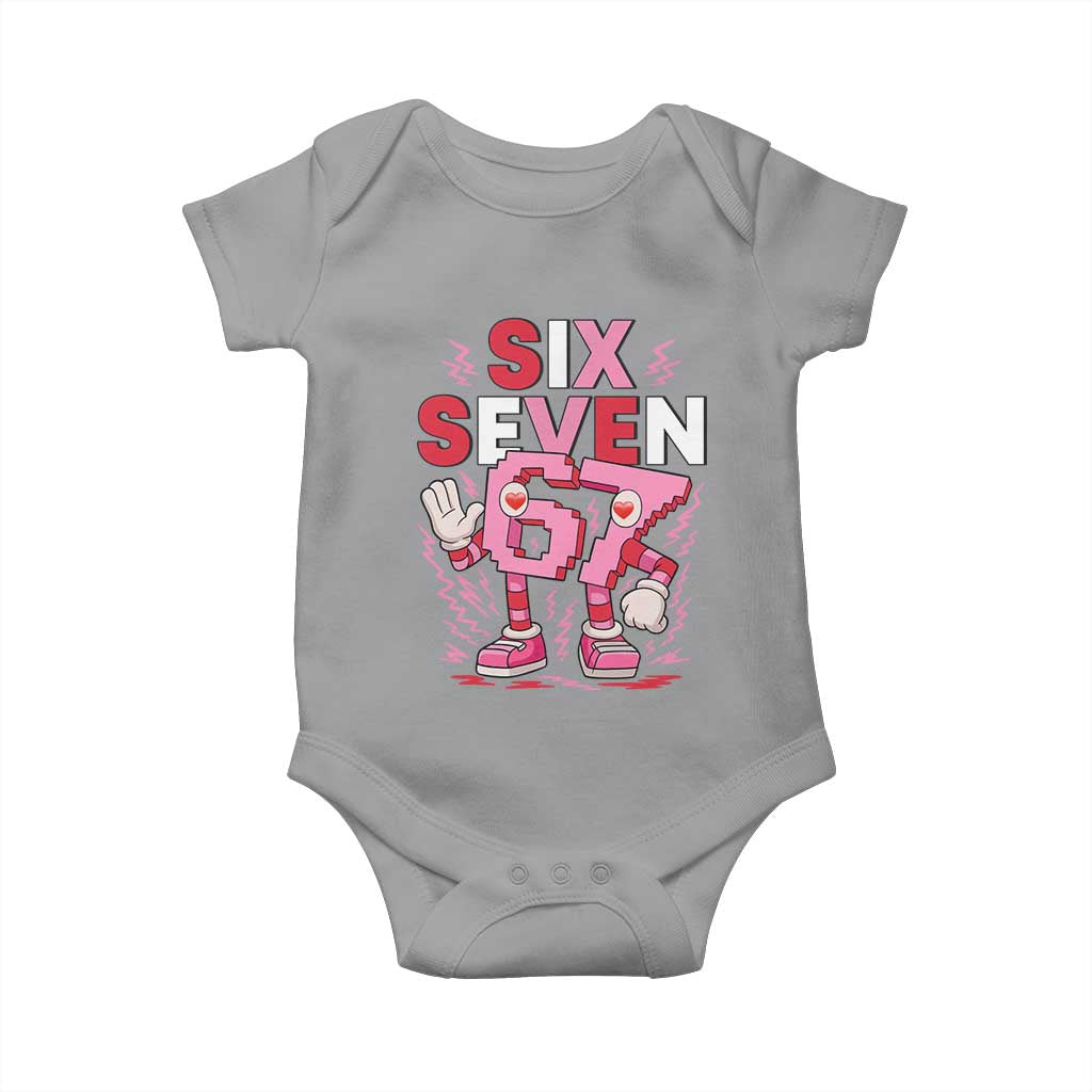 67 Valentines Baby Onesie Funny Six Seven Brainrot Meme
