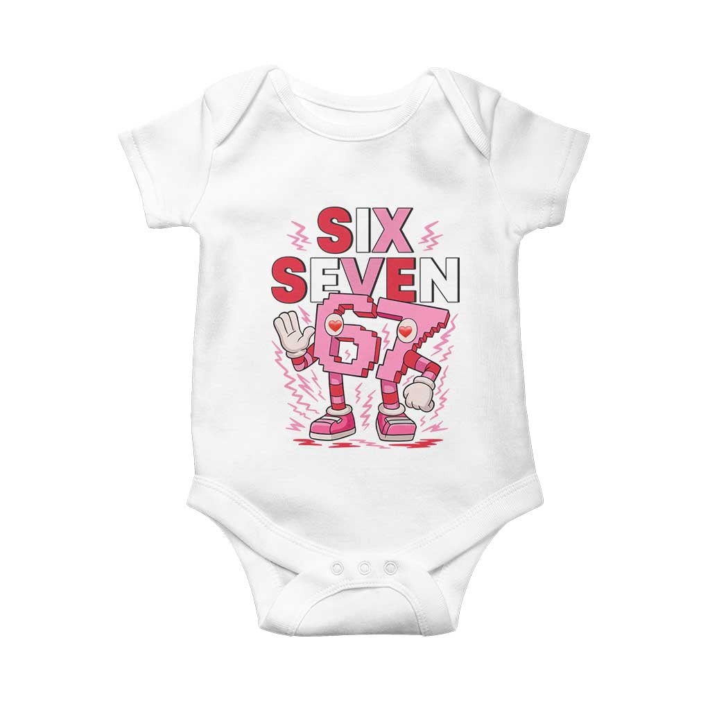 67 Valentines Baby Onesie Funny Six Seven Brainrot Meme