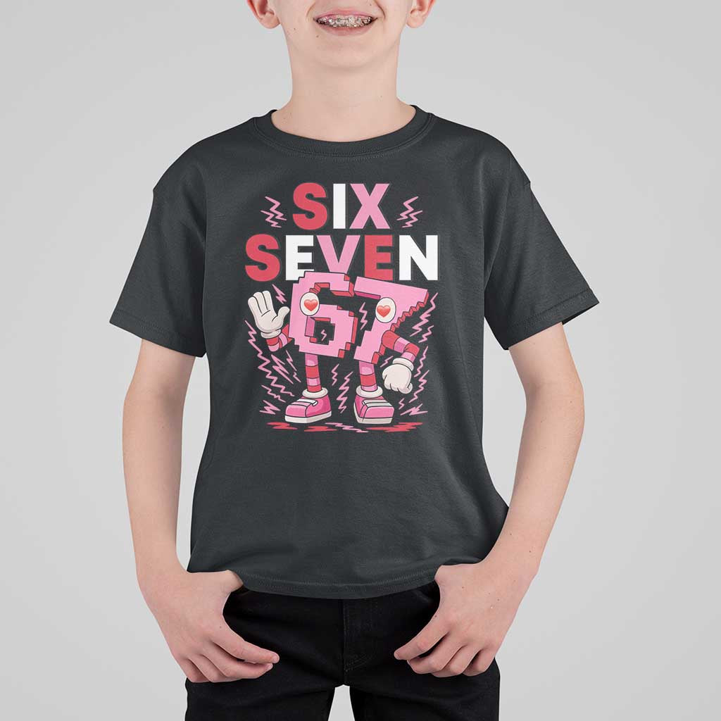 67 Valentines T Shirt For Kid Funny Six Seven Brainrot Meme