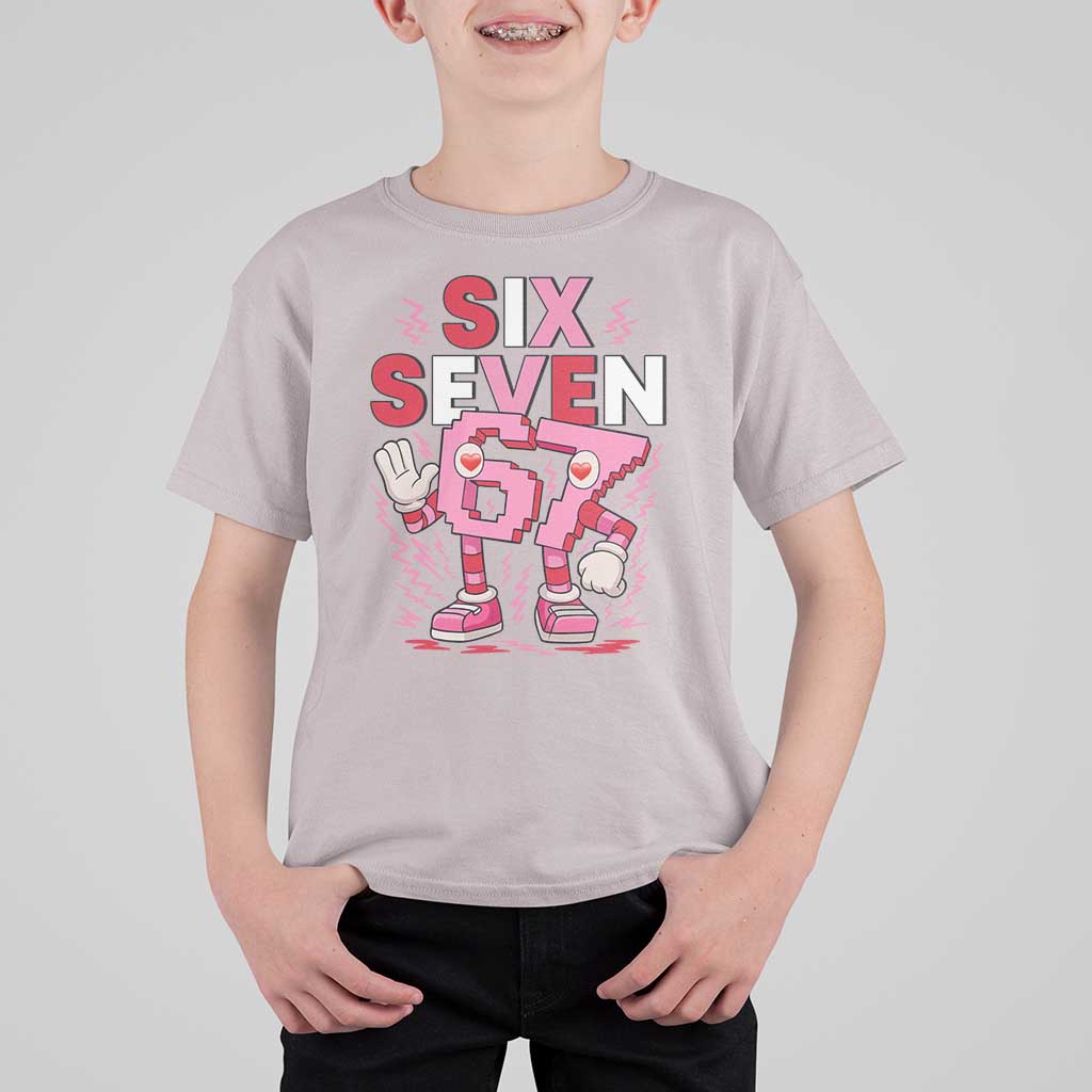 67 Valentines T Shirt For Kid Funny Six Seven Brainrot Meme