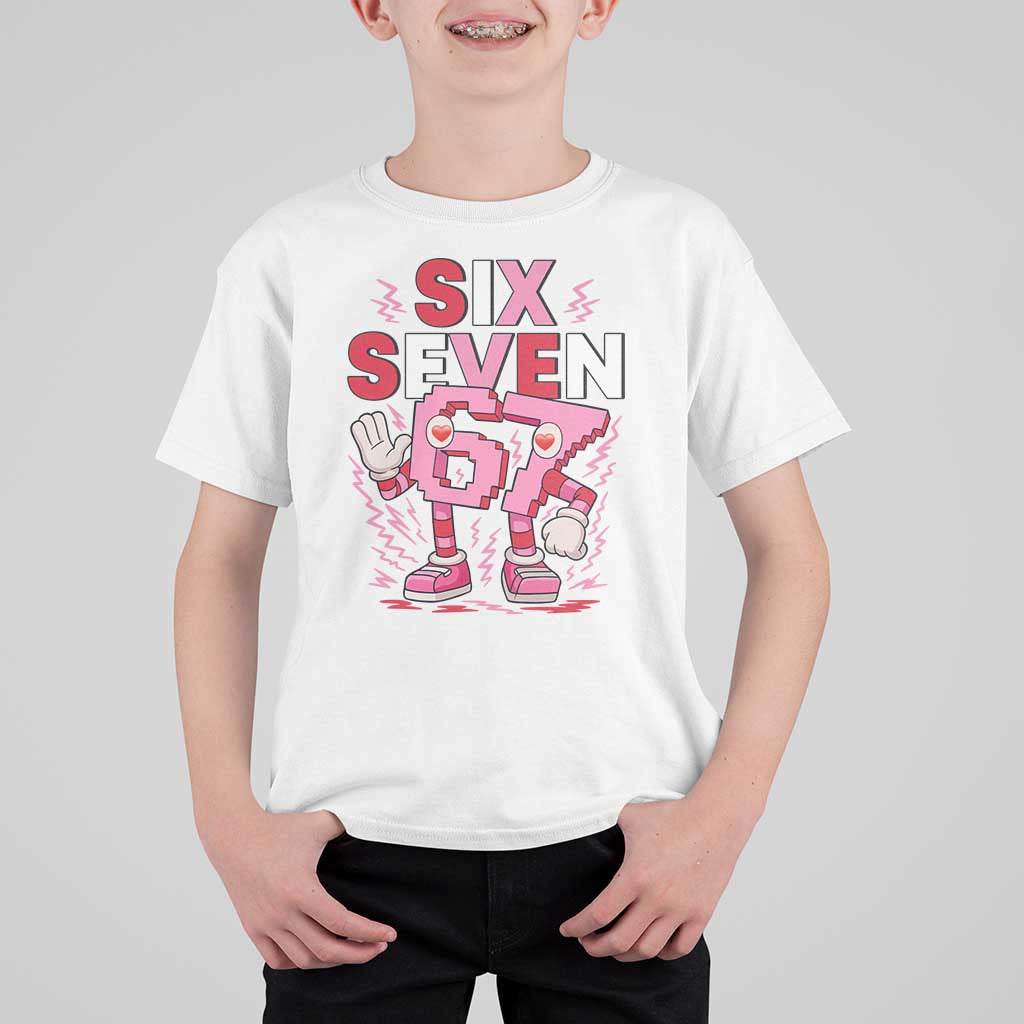 67 Valentines T Shirt For Kid Funny Six Seven Brainrot Meme