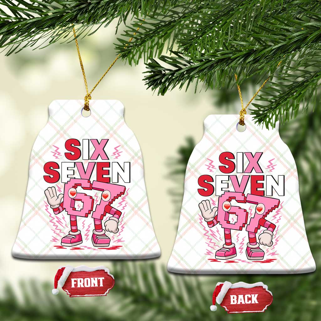 67 Valentines Ceramic Ornament Funny Six Seven Brainrot Meme