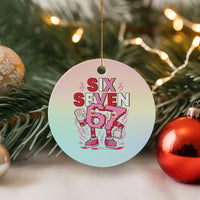 67 Valentines Ceramic Ornament Funny Six Seven Brainrot Meme