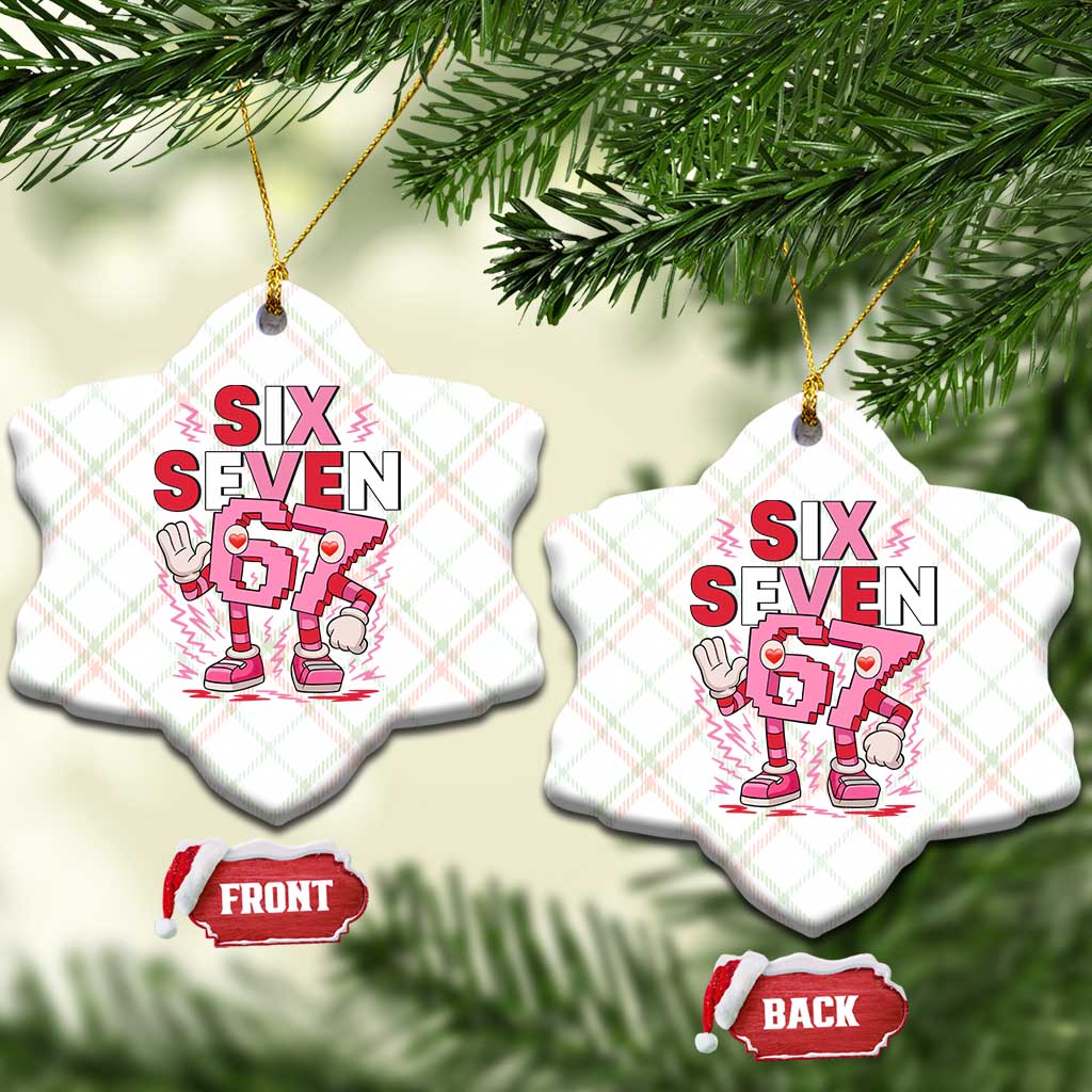67 Valentines Ceramic Ornament Funny Six Seven Brainrot Meme
