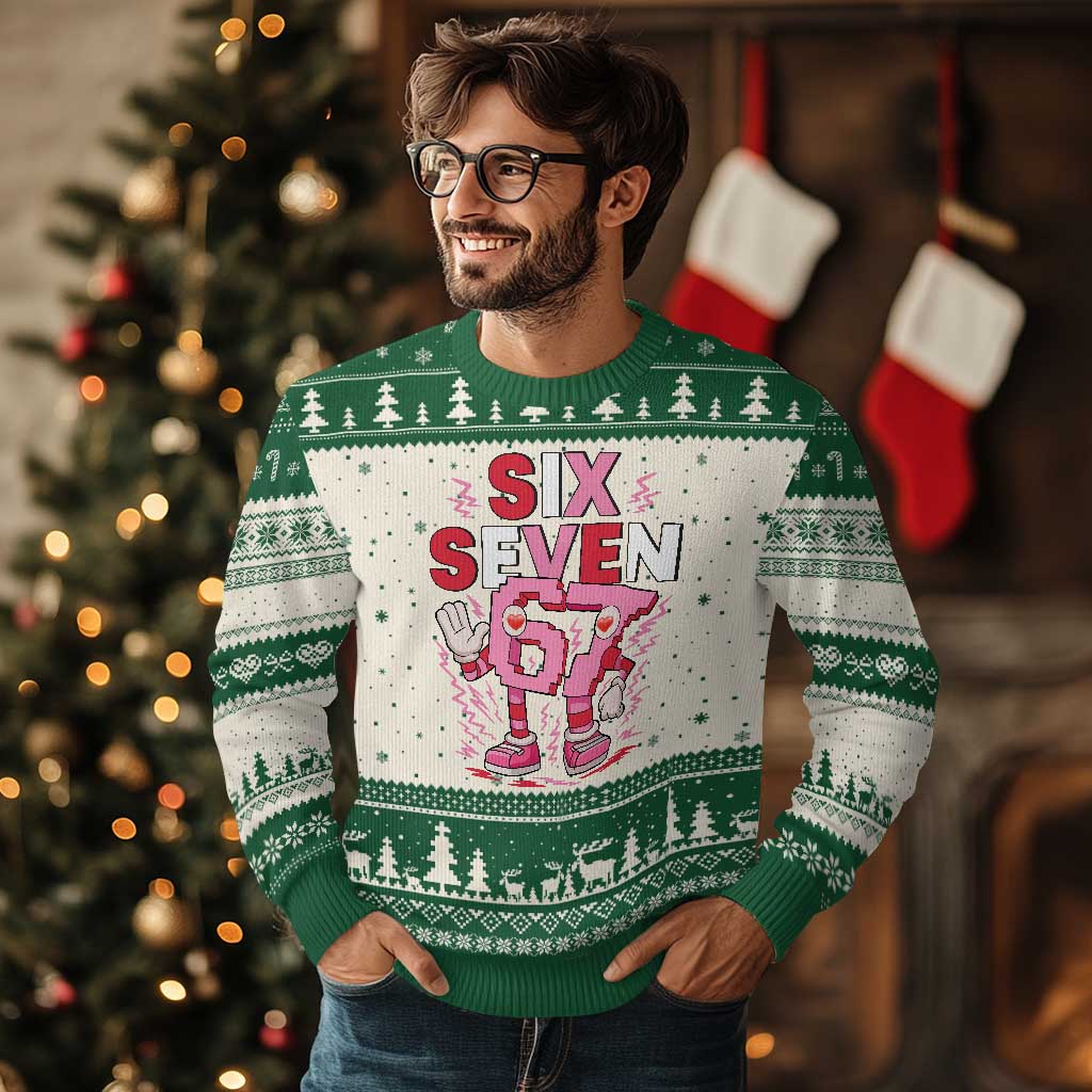 67 Valentines Ugly Christmas Sweater Funny Six Seven Brainrot Meme