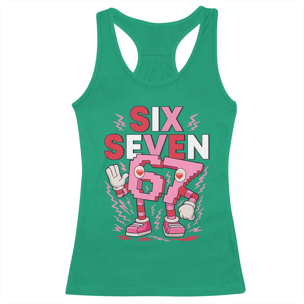 67 Valentines Racerback Tank Top Funny Six Seven Brainrot Meme