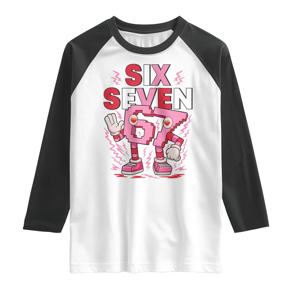 67 Valentines Raglan Shirt Funny Six Seven Brainrot Meme