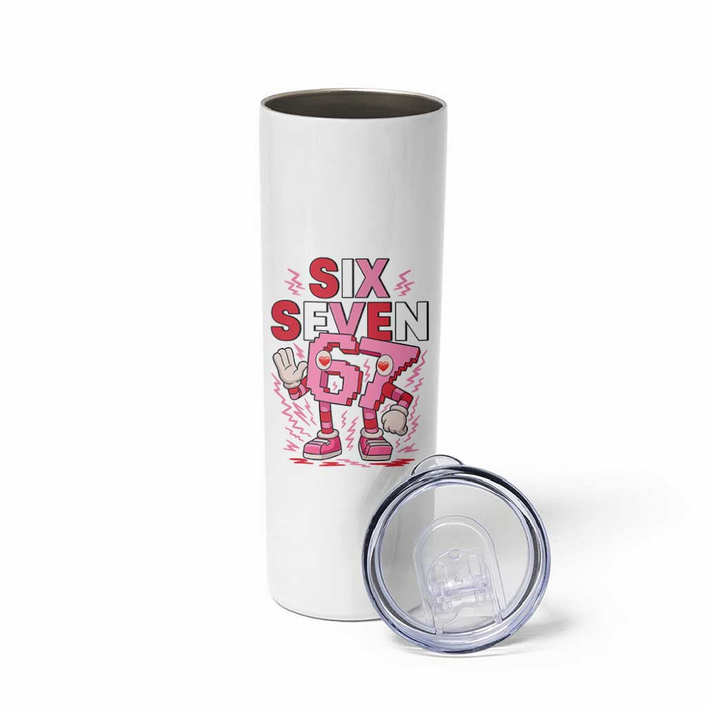 67 Valentines Skinny Tumbler Funny Six Seven Brainrot Meme