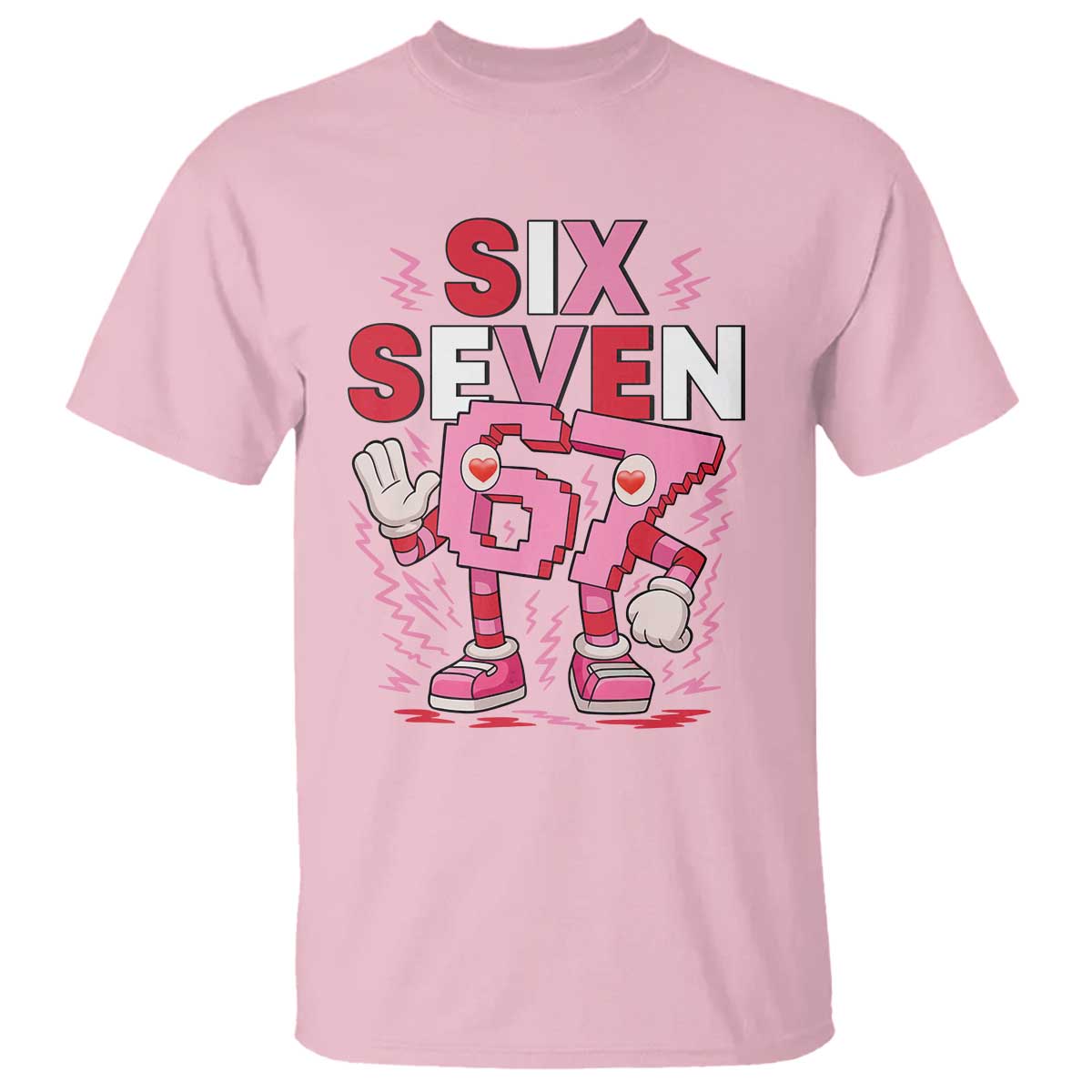 67 Valentines T Shirt Funny Six Seven Brainrot Meme
