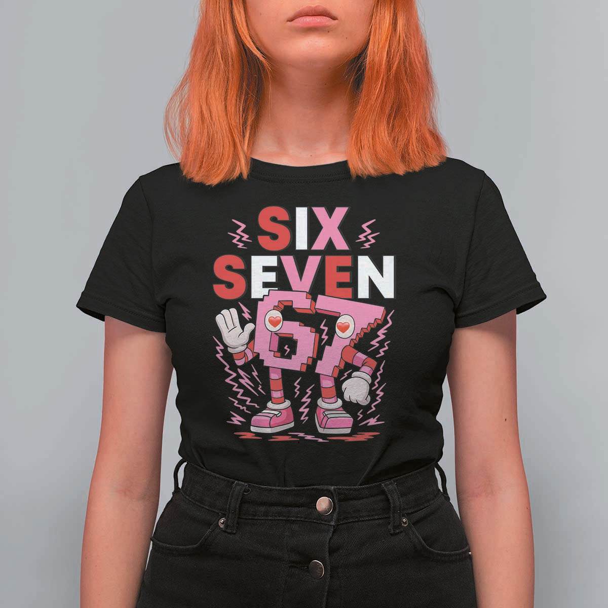 67 Valentines T Shirt For Women Funny Six Seven Brainrot Meme