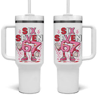 67 Valentines Tumbler With Handle Funny Six Seven Brainrot Meme