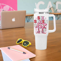67 Valentines Tumbler With Handle Funny Six Seven Brainrot Meme