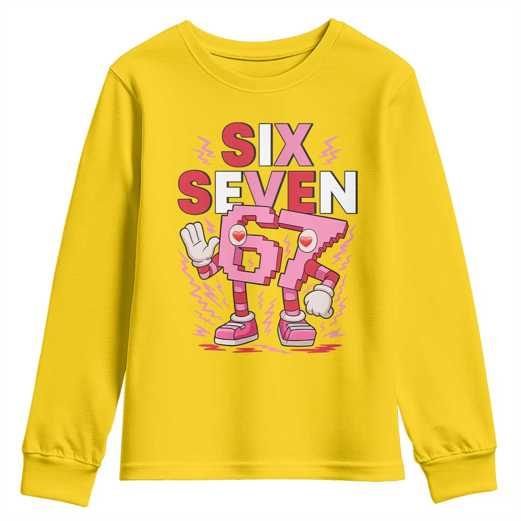 67 Valentines Youth Sweatshirt Funny Six Seven Brainrot Meme