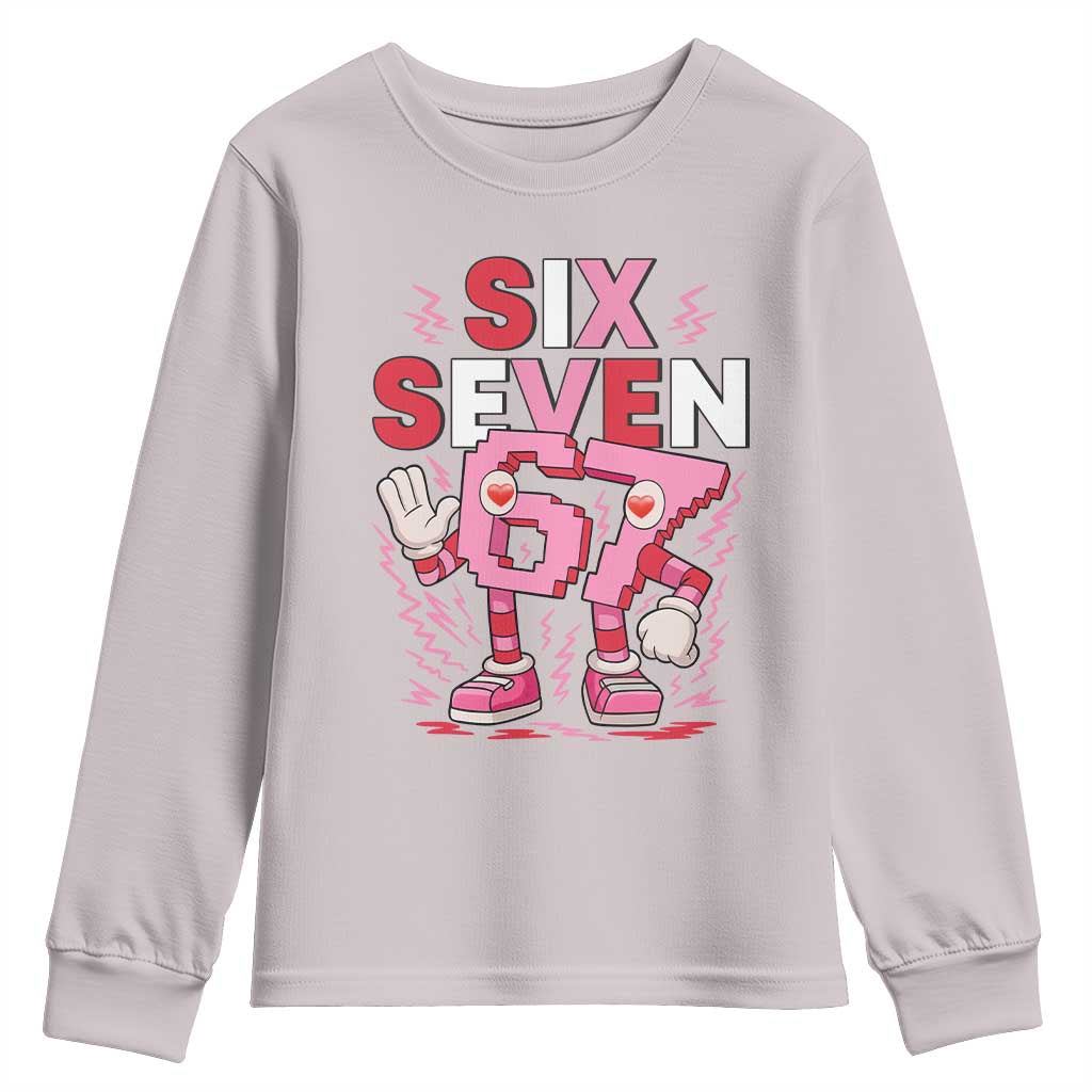 67 Valentines Youth Sweatshirt Funny Six Seven Brainrot Meme