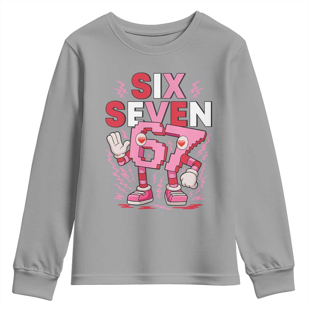 67 Valentines Youth Sweatshirt Funny Six Seven Brainrot Meme